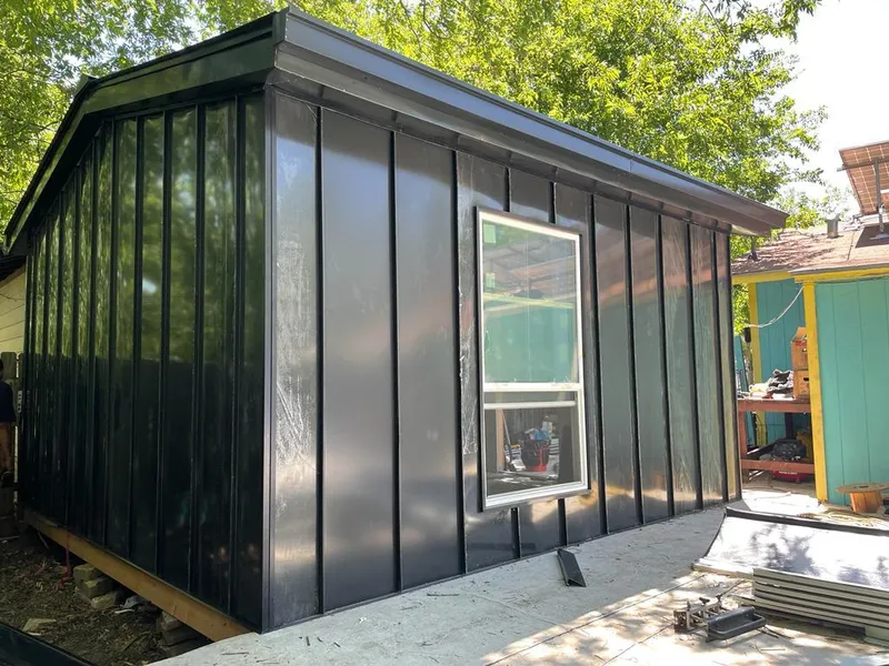 Black standing seam metal wall panels for Metal Roof Installation in Swampscott